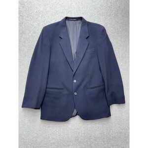 Ted Lapidus Blazer 40R Navy Cashmere Wool Blend Coat Old Money Dark Academia‎